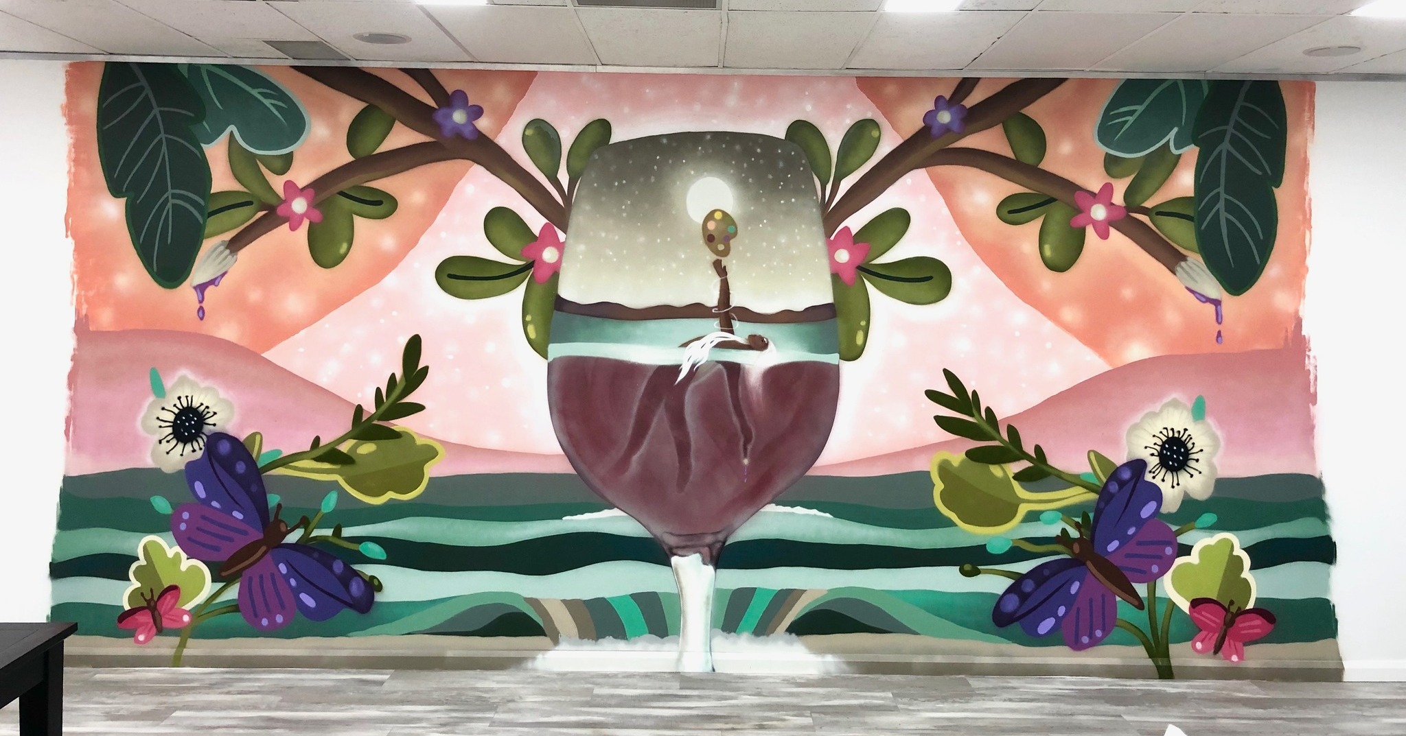 Mural artwork in ACT studio