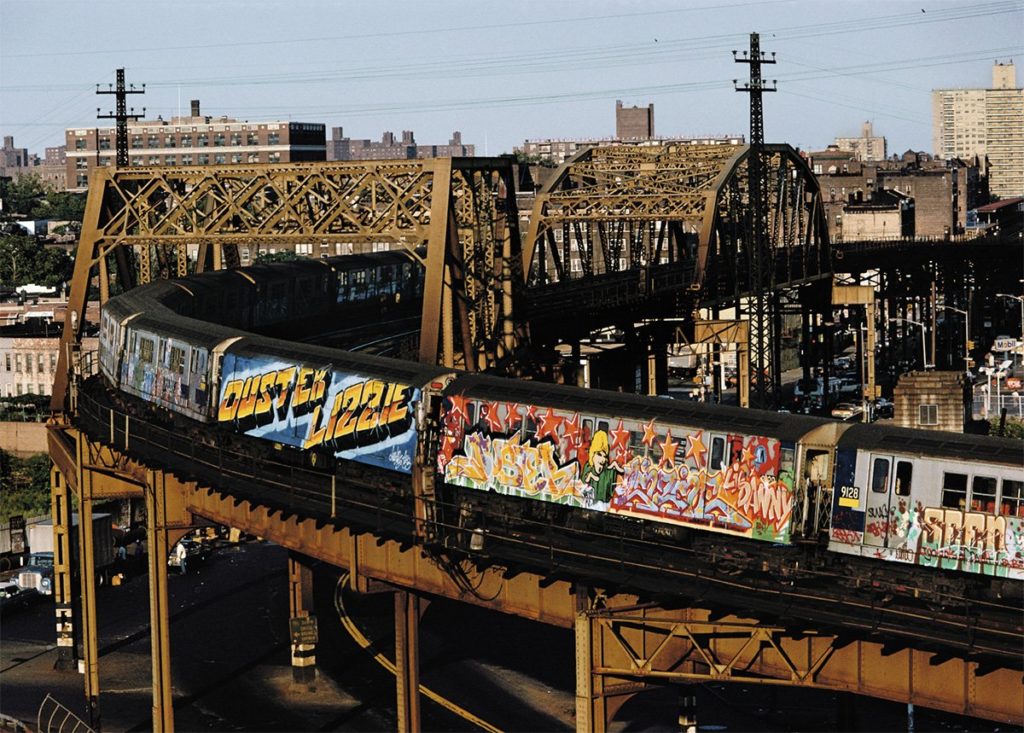 Graffiti on train