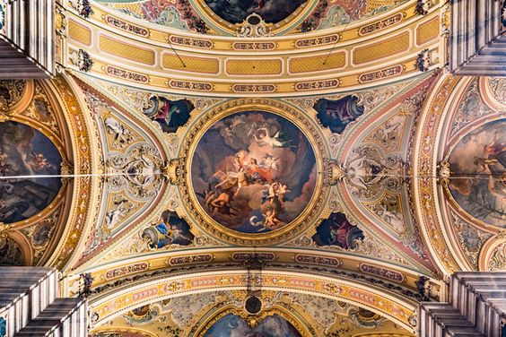 A painted Cathedral ceiling sourced from {pinterest.com}