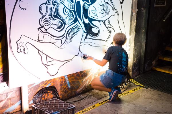 Scribble slam event - image source Brisbane Street Art Festival