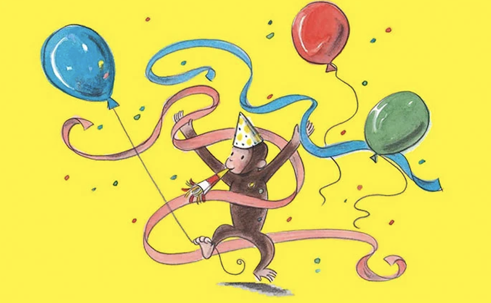 children's illustration of curious george