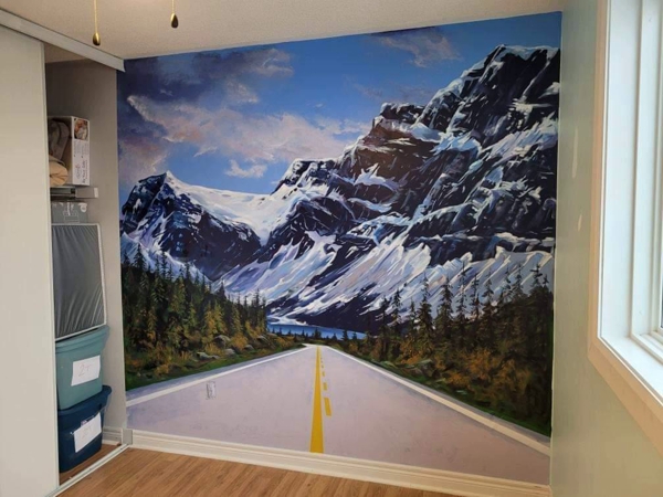 Canadian Rockies, Bedroom Mural by Natasha Pelley-Smith