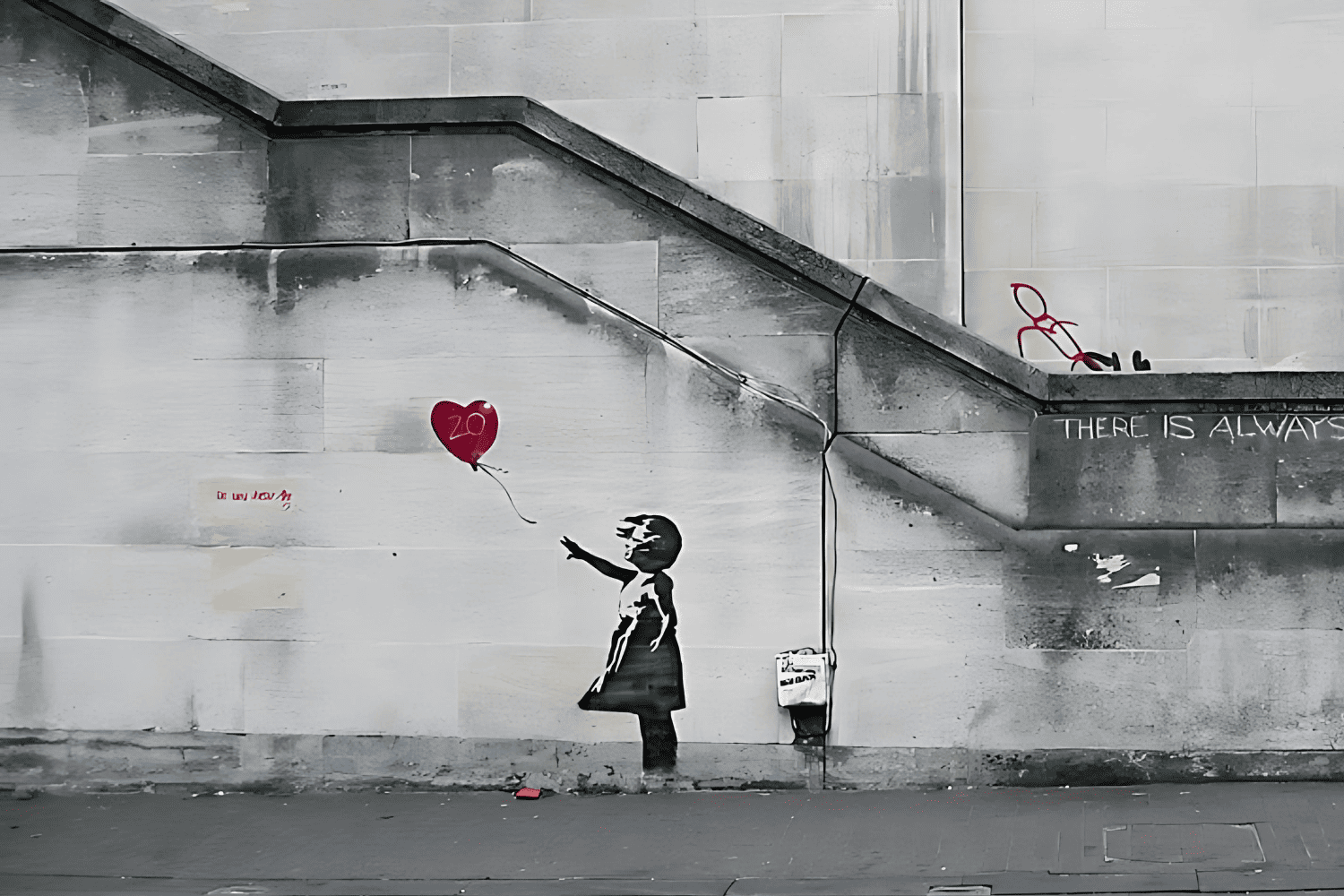 Legal graffiti landmarks: Banksy’s Girl With Balloon &amp; Love is in the Bin | Street Art Copyright Protection 